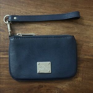 Lauren Ralph Lauren Navy Wristlet with Silver Accents